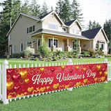 Happy Valentines Day Banner Extra Large Valentine Yard Outdoor Party Decoration
