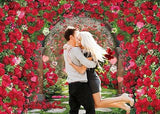 Valentines Day Red Rose Garden Backdrop Floral Photography Party Banner