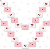 2 Pcs 19.7 Ft Valentine Love Letter Felt Heart Envelope Hanging Banner