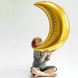 10 Pcs 20 Inch Gold Moon Foil Balloons Birthday Wedding Ramadan Party Decor