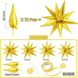 50PCS Large Gold Star Balloons 20 Inch Birthday Graduation Baby Shower Decor