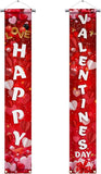 Happy Valentines Day Banner Large 72x12 Inch Red Door Party Decoration