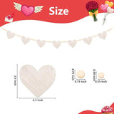 Valentines Day White Heart Garland Beads Rustic Banner Mantle Wall Party Decor
