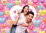 Happy Valentines Day Backdrop Conversation Heart Photo Banner 7x5FT Party Decor