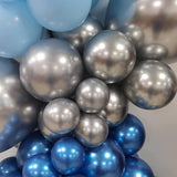Silver Blue Balloon Garland 127pcs Confetti Latex Balloons Arch Kit Baby Bridal Party