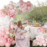 Light Pink Balloon Arch Kit: 126-Piece Garland for Baby Shower