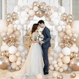 164PCS White Sand Champagne Gold Balloon Garland Kit Balloons for Party Decor