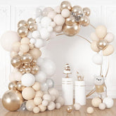 164PCS White Sand Champagne Gold Balloon Garland Kit Balloons for Party Decor