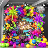 147PCS Neon Balloon Arch Kit Bright Balloons for Glow in the Dark Party Decor