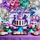 180PCS K Pop Music Balloon Arch Kit Metallic Disco Star Balloons for Party Decor