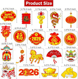 20pcs Happy Chinese New Year Hanging Swirls Horse Ceiling Festival Decor