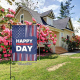 Happy Presidents Day Garden Flag Double Sided Outdoor Yard Banner 12 by 18 Inch