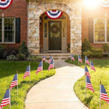 Small American Flags on Sticks, Patriotic Decor - 4x6 Inch, 12-Pack
