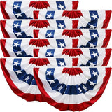 American Flag Bunting 8-Pack, Patriotic Porch Decor (1.5x3 Ft)
