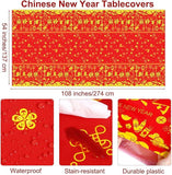 193 Pcs Chinese New Year Party Supplies Disposable Tableware Set For 24 Guests