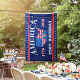 America 250 Flag 3x5 Ft Double Sided 3 Layers President Day Birthday Decoration
