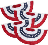 American Flags Bunting 3x6 Ft 4 Pack President Day Outdoor Red White Blue Decorations