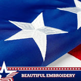 Betsy Ross American Patriotic Bunting Flag 13 Stars 7 Stripes Decorative 20x8 Feet
