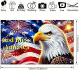 President Day Background Banner 71x43 Inch US Flag Bald Eagle Patriotic Party Supplies