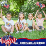 Mini American Flags on Stick (4x6 Inch), Patriotic Decor, Set of 12