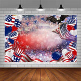 7x5ft Presidents Day Backdrop Patriotic American Flag Eagle Photo Shoot Decorations