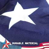 American Pleated Fan Flag (3x6 Ft) - Patriotic USA Bunting, Presidents Day Decor