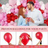 Valentine's Day Balloon Arch Kit: Red, Pink, White Confetti, 168 Piece