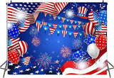 7x5ft President Day American Flag Photography Backdrop Memorial Veterans Day Banner