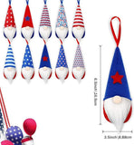 Patriotic Veterans Day 10PCS Gnome Tree Ornaments President Day Red White Blue Decor