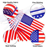 40PCS American Flags Banner 36Feet Patriotic President Day Red White Blue Outdoor Indoor