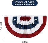 USA Pleated Fan Flag Bunting: Patriotic Red, White & Blue