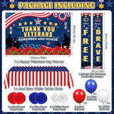 Thank You Veterans Banner Backdrop Party Supplies for President Day and Memorial Day