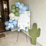 Sage Green Dusty Blue Balloon Kit 60pcs Pastel Baby Shower Wedding Party