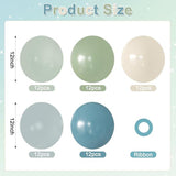 Sage Green Dusty Blue Balloon Kit 60pcs Pastel Baby Shower Wedding Party