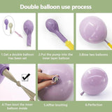 Purple Green Pink Balloon Arch Double Stuffed Pastel Baby Shower Wedding Party