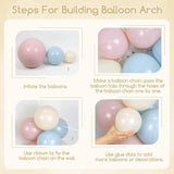 130pcs Gender Reveal Balloon Arch Kit Pink Blue Baby Shower Party