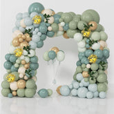 151pcs Dusty Blue Green Balloon Arch Kit Pastel Baby Shower Wedding Party