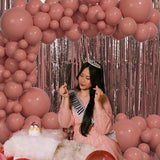 100pcs Dusty Pink Balloon Arch Kit Different Sizes Baby Shower Birthday Party
