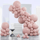 Dusty Pink Balloon Set 140pcs Mixed Sizes for Birthday Baby Shower Party Decor