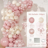 Dusty Pink Balloon Arch Kit 116pcs Pearl Pink White Baby Shower Birthday Party