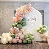Sage Green & Pink Balloon Garland Kit - 60 Piece Baby Shower Decor