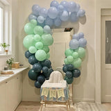 Dusty Slate Blue Green Balloon Arch Kit 118pcs Baby Shower Birthday Party