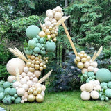 Sage Green Balloon Arch Kit 154pcs Avocado Sand White Gold Baby Shower Birthday Party