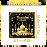 Eid Mubarak Party Decorations 50 Piece Ramadan Paper Napkins Star Moon Theme