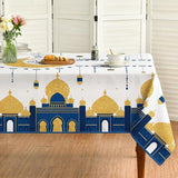 Ramadan Rectangular Tablecloth 60x84 Inch Washable Eid Mubarak Table Cover Party Decor