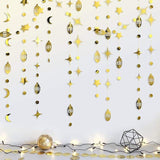 Gold Eid Mubarak Hanging Star Moon Garland Crescent Lamp Banner Home Party Decorations