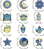 30 Piece Ramadan Mubarak Hanging Swirls Gold Star Moon Lantern Ceiling Party Decor