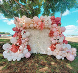 Pink White Balloon Arch Kit Double Stuffed Matte Pastel Balloons Party Decor