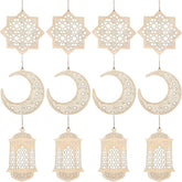 12 Pcs Ramadan Decorations Eid Mubarak Hanging Ornaments Moon Star Lantern