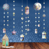 6 String Ramadan Decoration Set Mubarak Garland Moon Streamer Eid Party Supplies